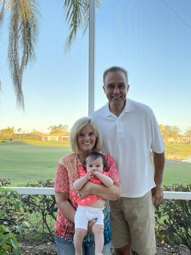 Becca with her grandparents